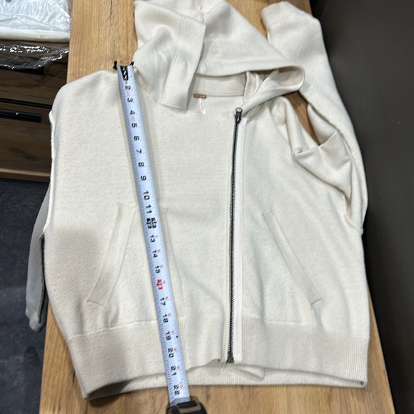 Free people Georgia sweater hoodie cream moto cut - Picture 9 of 11